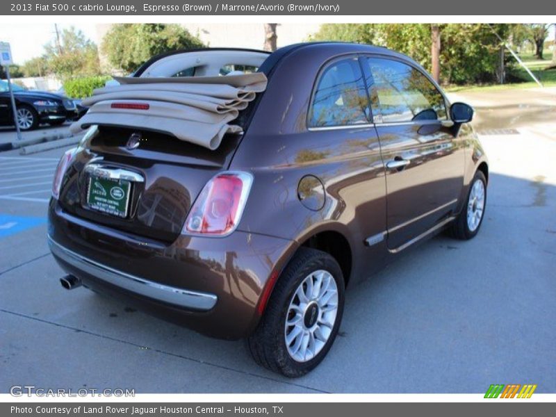 Espresso (Brown) / Marrone/Avorio (Brown/Ivory) 2013 Fiat 500 c cabrio Lounge