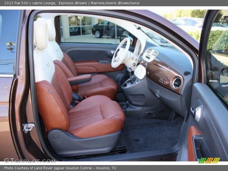 Espresso (Brown) / Marrone/Avorio (Brown/Ivory) 2013 Fiat 500 c cabrio Lounge