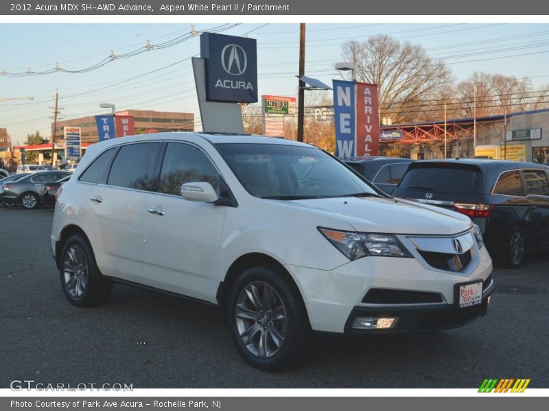 Aspen White Pearl II / Parchment 2012 Acura MDX SH-AWD Advance