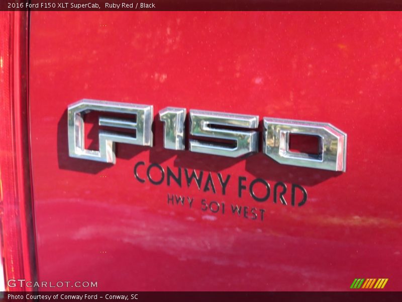 Ruby Red / Black 2016 Ford F150 XLT SuperCab
