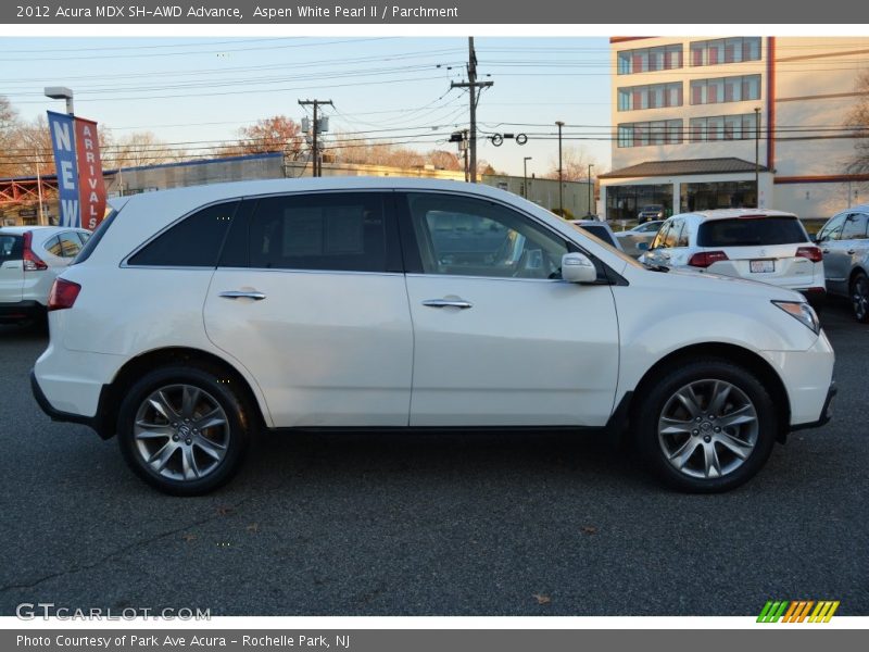 Aspen White Pearl II / Parchment 2012 Acura MDX SH-AWD Advance