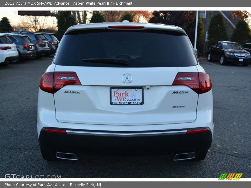 Aspen White Pearl II / Parchment 2012 Acura MDX SH-AWD Advance