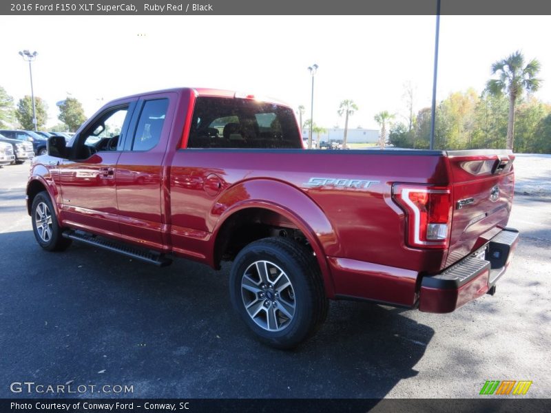 Ruby Red / Black 2016 Ford F150 XLT SuperCab