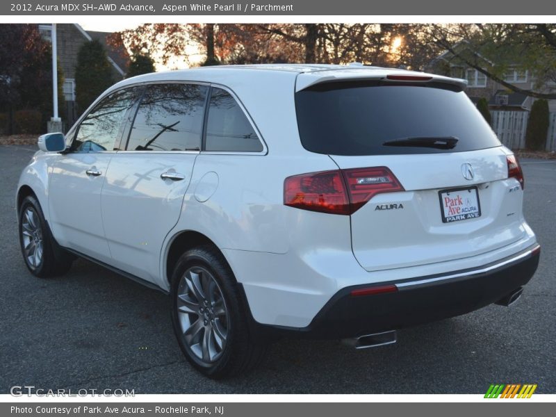 Aspen White Pearl II / Parchment 2012 Acura MDX SH-AWD Advance