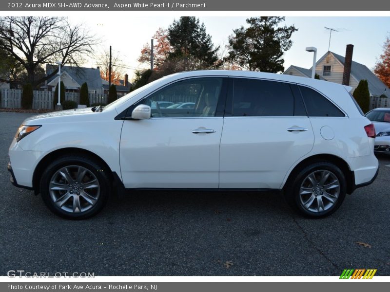 Aspen White Pearl II / Parchment 2012 Acura MDX SH-AWD Advance