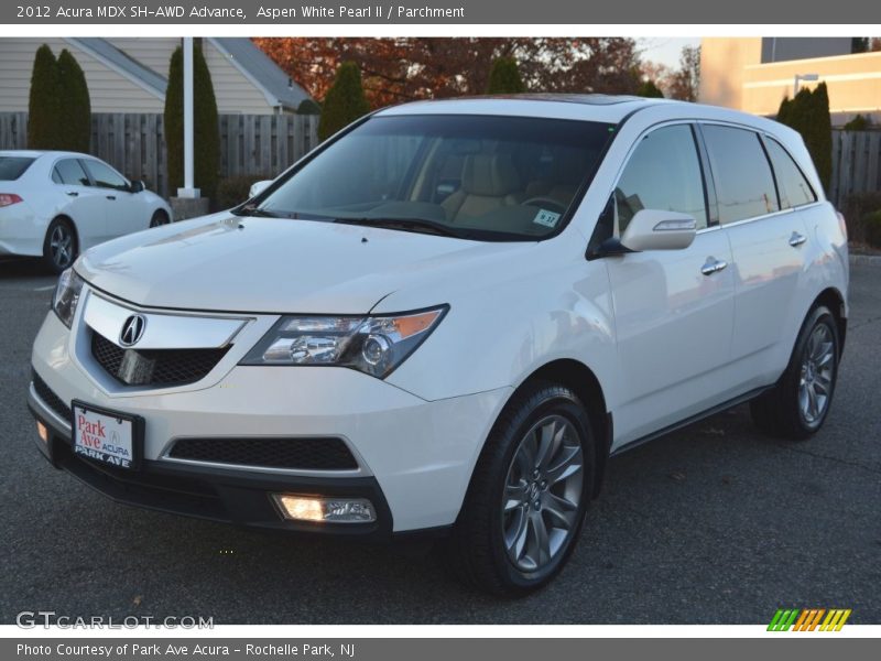 Aspen White Pearl II / Parchment 2012 Acura MDX SH-AWD Advance