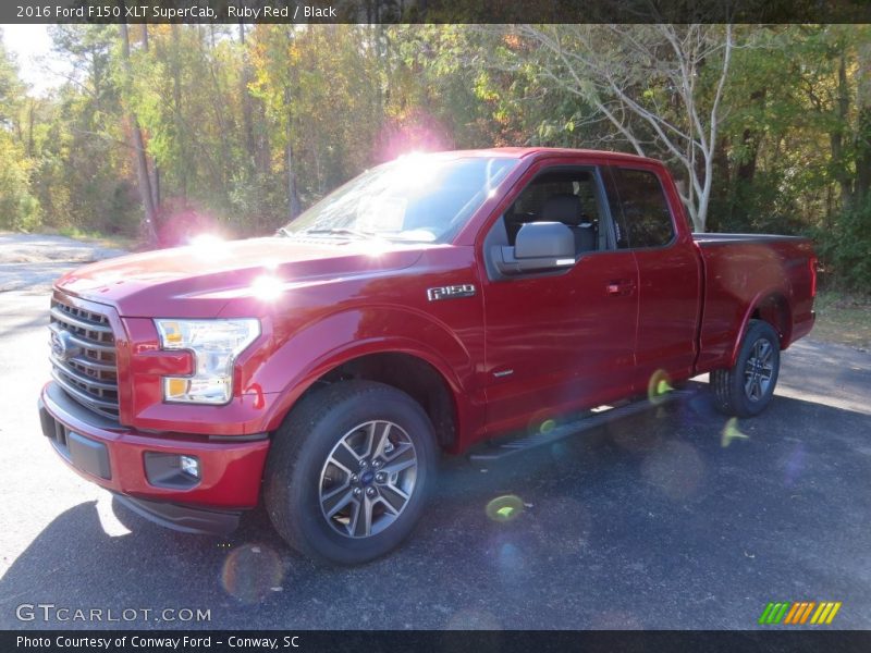 Ruby Red / Black 2016 Ford F150 XLT SuperCab