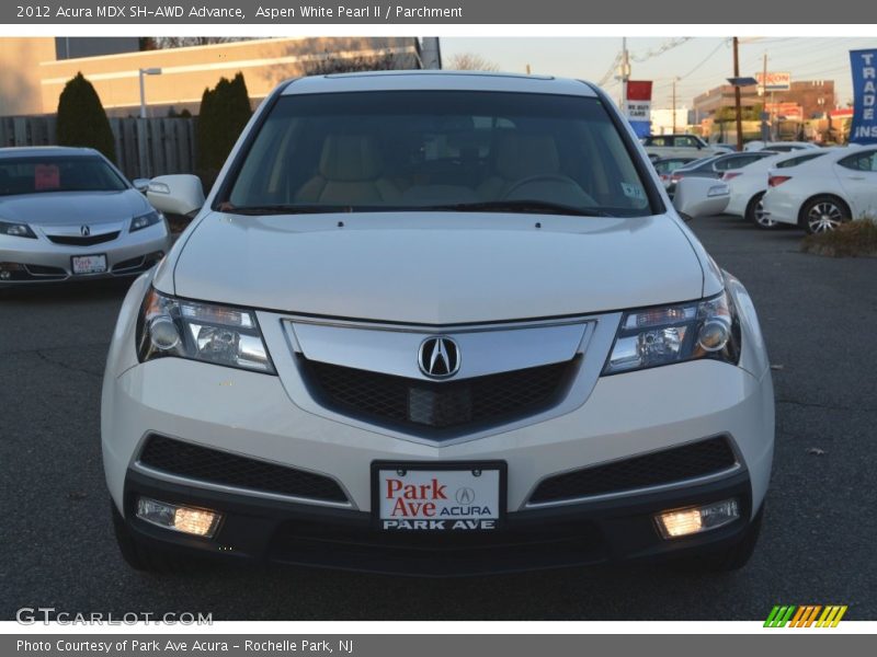 Aspen White Pearl II / Parchment 2012 Acura MDX SH-AWD Advance