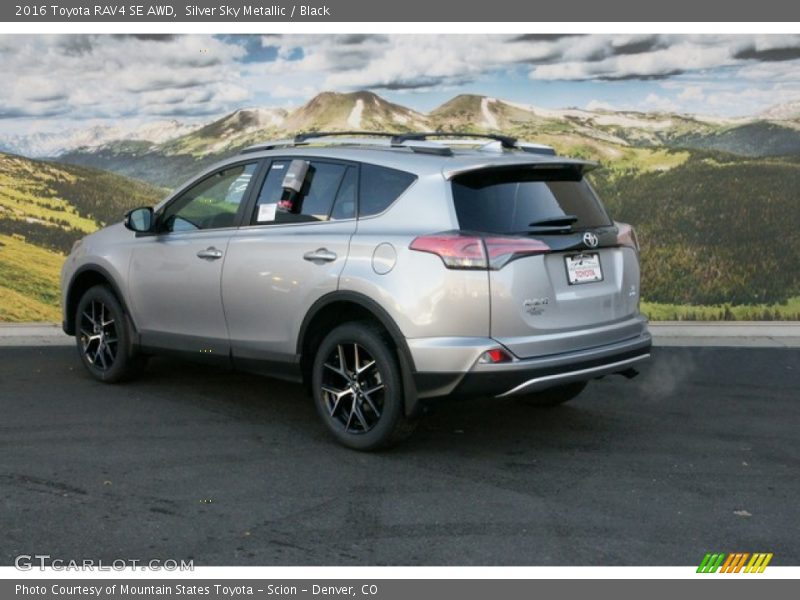 Silver Sky Metallic / Black 2016 Toyota RAV4 SE AWD