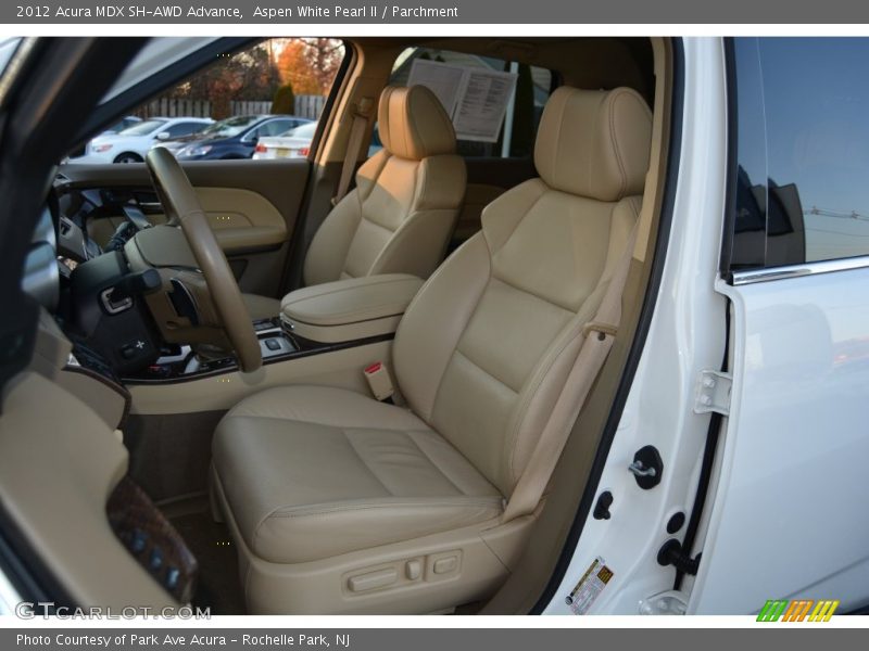 Aspen White Pearl II / Parchment 2012 Acura MDX SH-AWD Advance