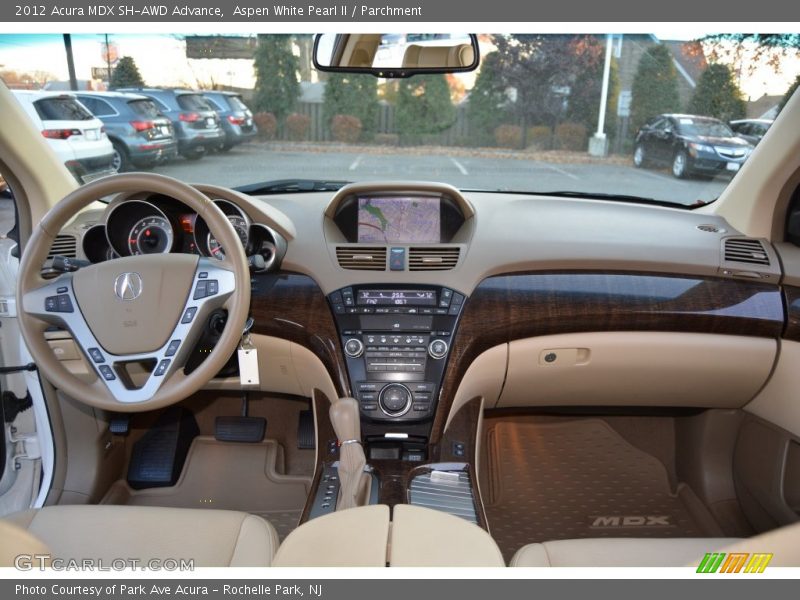 Aspen White Pearl II / Parchment 2012 Acura MDX SH-AWD Advance