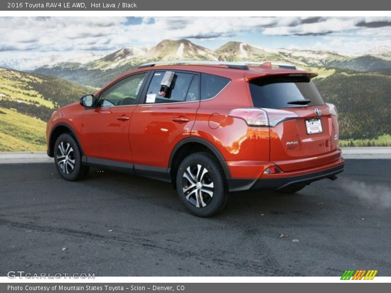 Hot Lava / Black 2016 Toyota RAV4 LE AWD