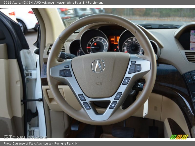 Aspen White Pearl II / Parchment 2012 Acura MDX SH-AWD Advance