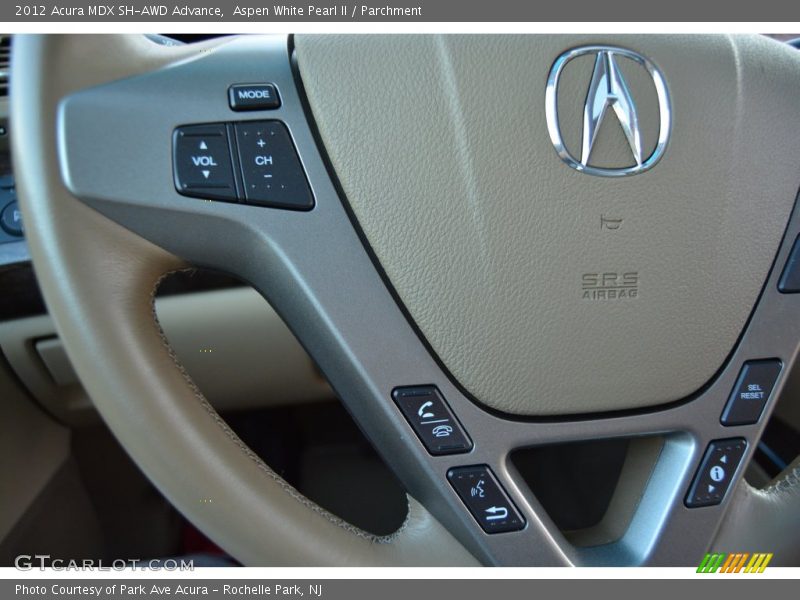 Aspen White Pearl II / Parchment 2012 Acura MDX SH-AWD Advance