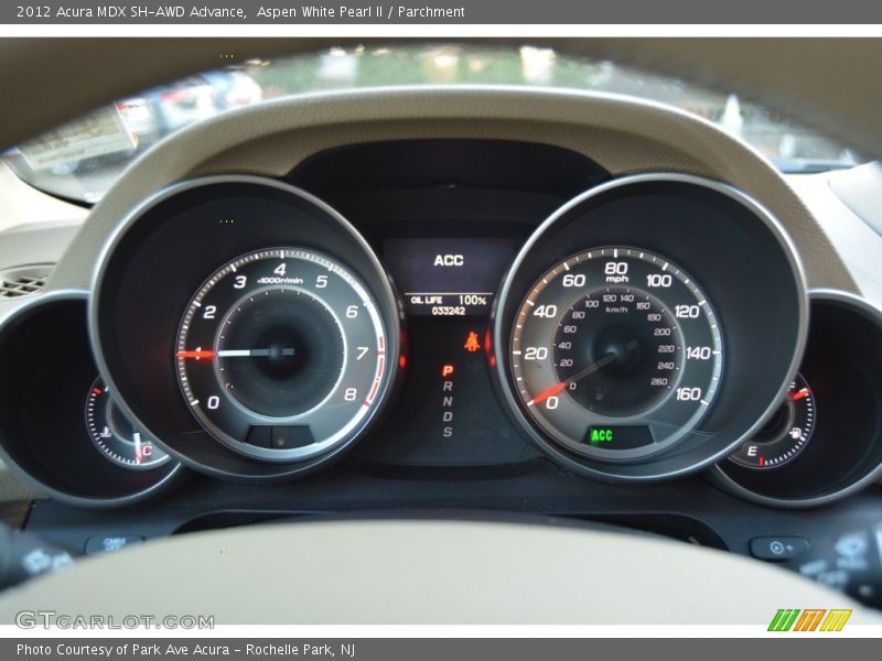 Aspen White Pearl II / Parchment 2012 Acura MDX SH-AWD Advance