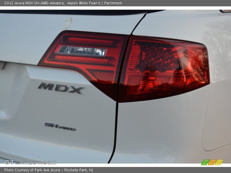 Aspen White Pearl II / Parchment 2012 Acura MDX SH-AWD Advance