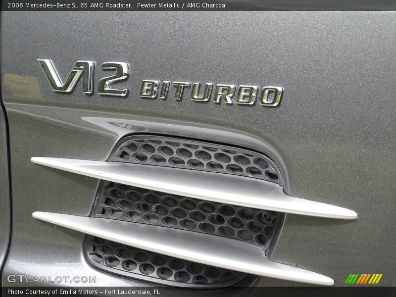 Pewter Metallic / AMG Charcoal 2006 Mercedes-Benz SL 65 AMG Roadster