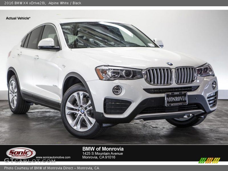 Alpine White / Black 2016 BMW X4 xDrive28i