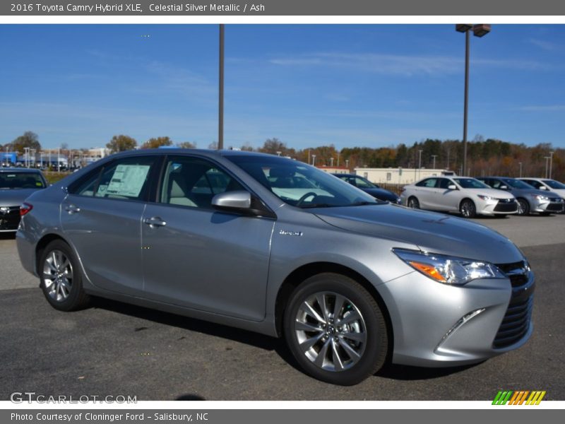 Celestial Silver Metallic / Ash 2016 Toyota Camry Hybrid XLE