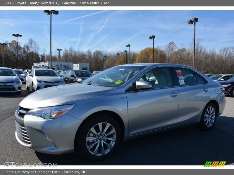 Celestial Silver Metallic / Ash 2016 Toyota Camry Hybrid XLE