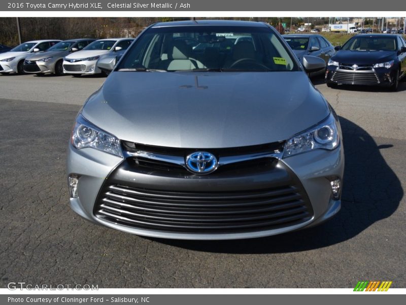 Celestial Silver Metallic / Ash 2016 Toyota Camry Hybrid XLE