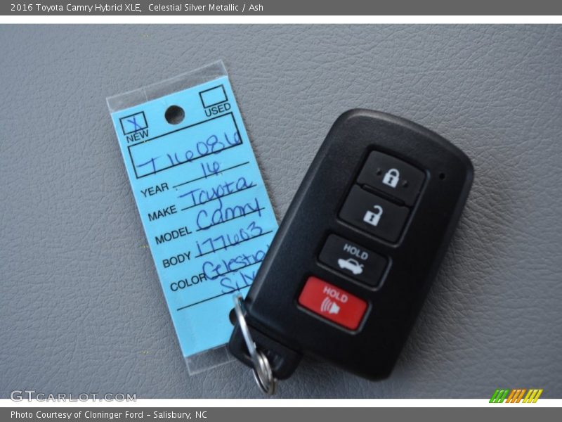 Celestial Silver Metallic / Ash 2016 Toyota Camry Hybrid XLE