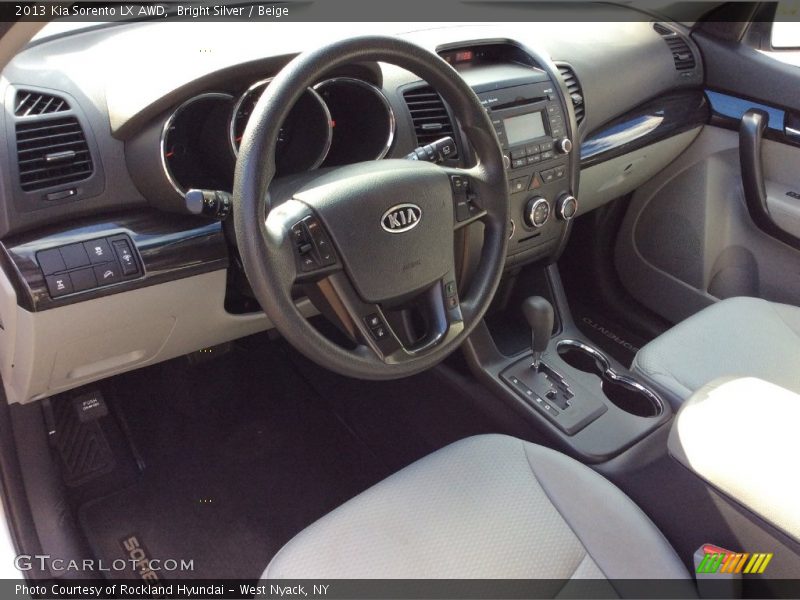 Bright Silver / Beige 2013 Kia Sorento LX AWD