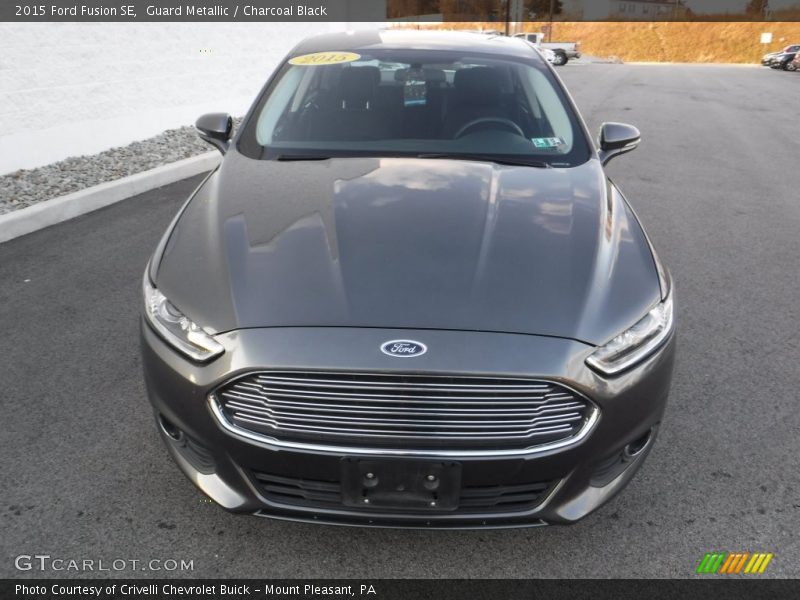 Guard Metallic / Charcoal Black 2015 Ford Fusion SE