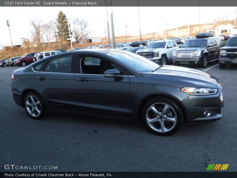 Guard Metallic / Charcoal Black 2015 Ford Fusion SE