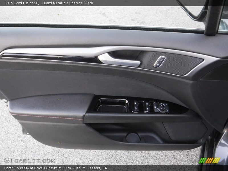 Guard Metallic / Charcoal Black 2015 Ford Fusion SE