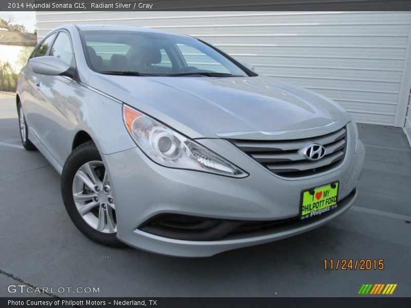 Radiant Silver / Gray 2014 Hyundai Sonata GLS