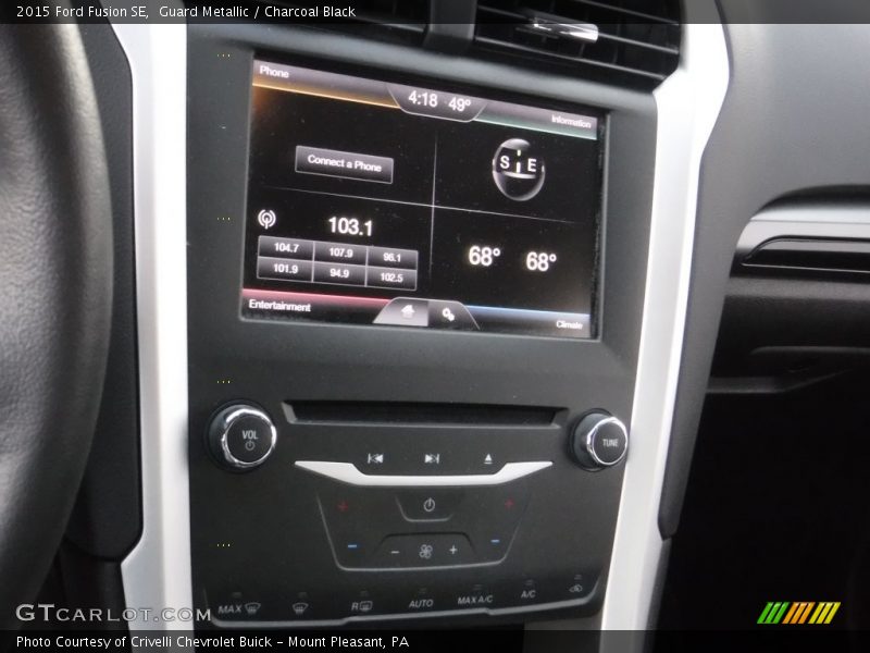 Guard Metallic / Charcoal Black 2015 Ford Fusion SE