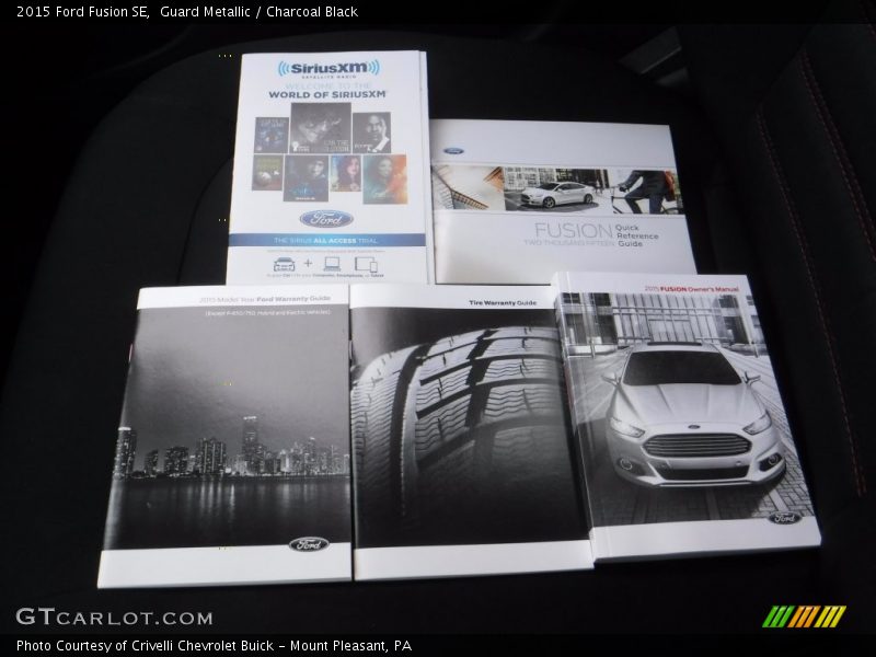 Guard Metallic / Charcoal Black 2015 Ford Fusion SE