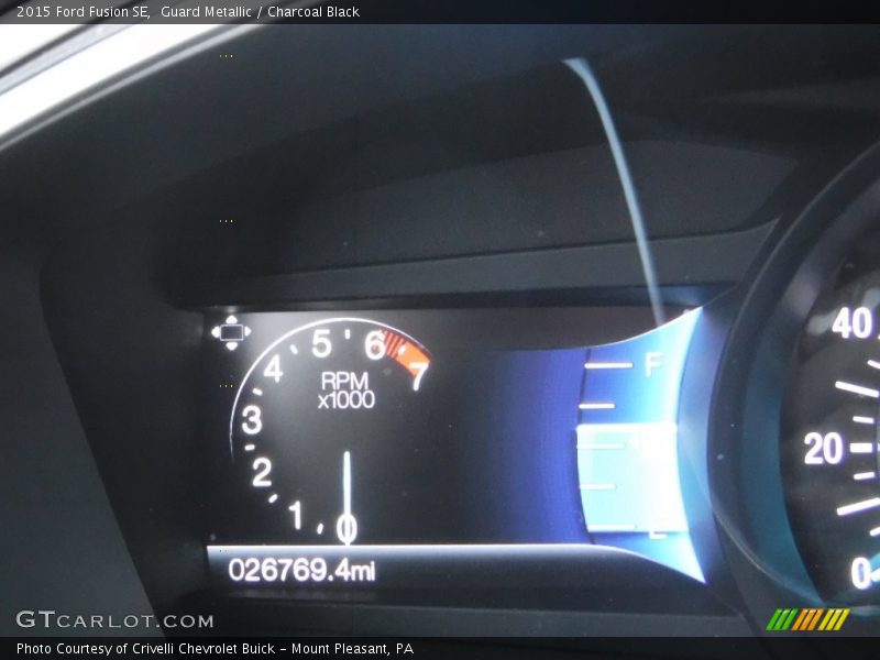 Guard Metallic / Charcoal Black 2015 Ford Fusion SE