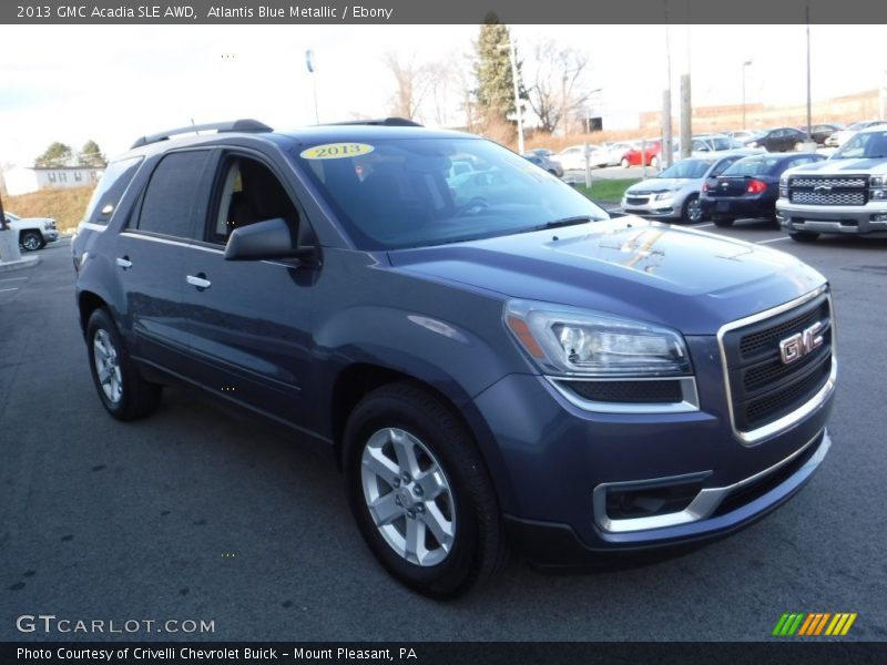 Atlantis Blue Metallic / Ebony 2013 GMC Acadia SLE AWD