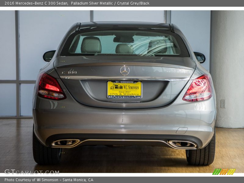 Palladium Silver Metallic / Crystal Grey/Black 2016 Mercedes-Benz C 300 Sedan