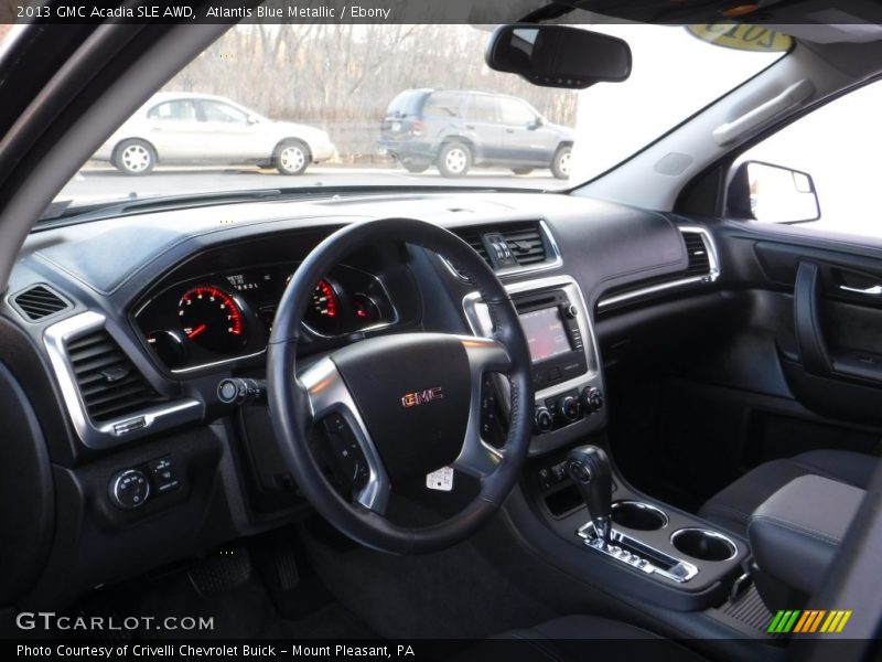 Atlantis Blue Metallic / Ebony 2013 GMC Acadia SLE AWD