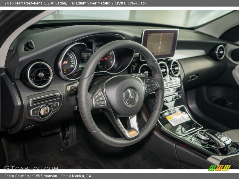 Palladium Silver Metallic / Crystal Grey/Black 2016 Mercedes-Benz C 300 Sedan