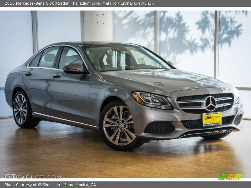 Palladium Silver Metallic / Crystal Grey/Black 2016 Mercedes-Benz C 300 Sedan