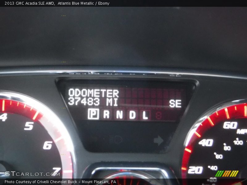 Atlantis Blue Metallic / Ebony 2013 GMC Acadia SLE AWD