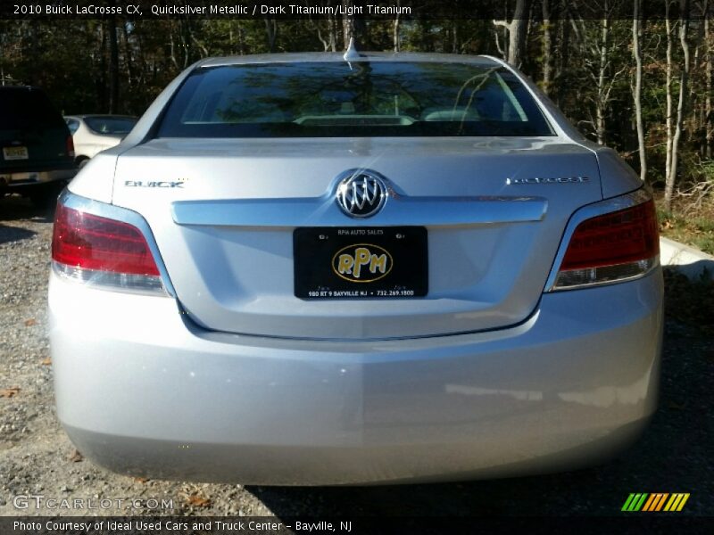 Quicksilver Metallic / Dark Titanium/Light Titanium 2010 Buick LaCrosse CX