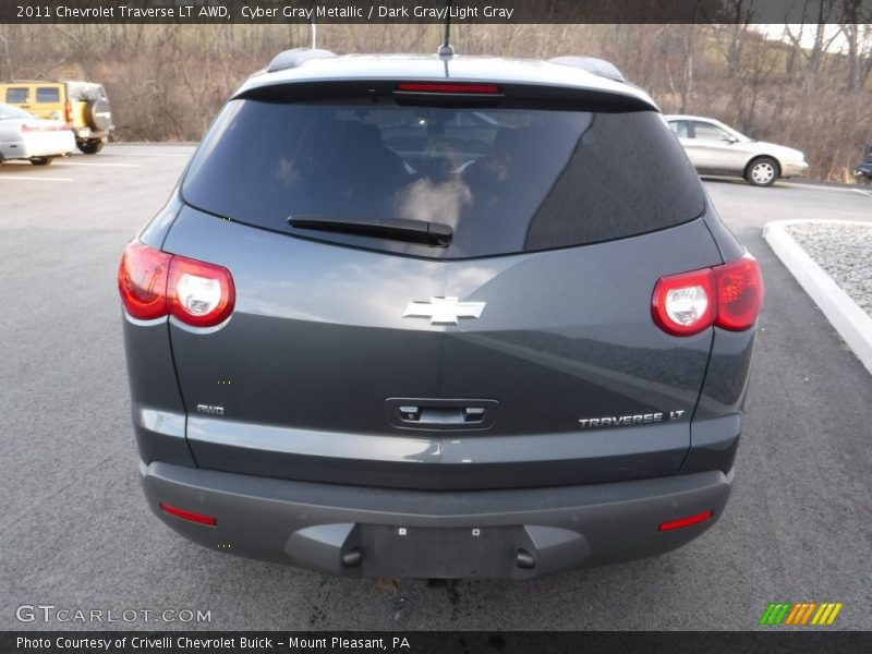 Cyber Gray Metallic / Dark Gray/Light Gray 2011 Chevrolet Traverse LT AWD