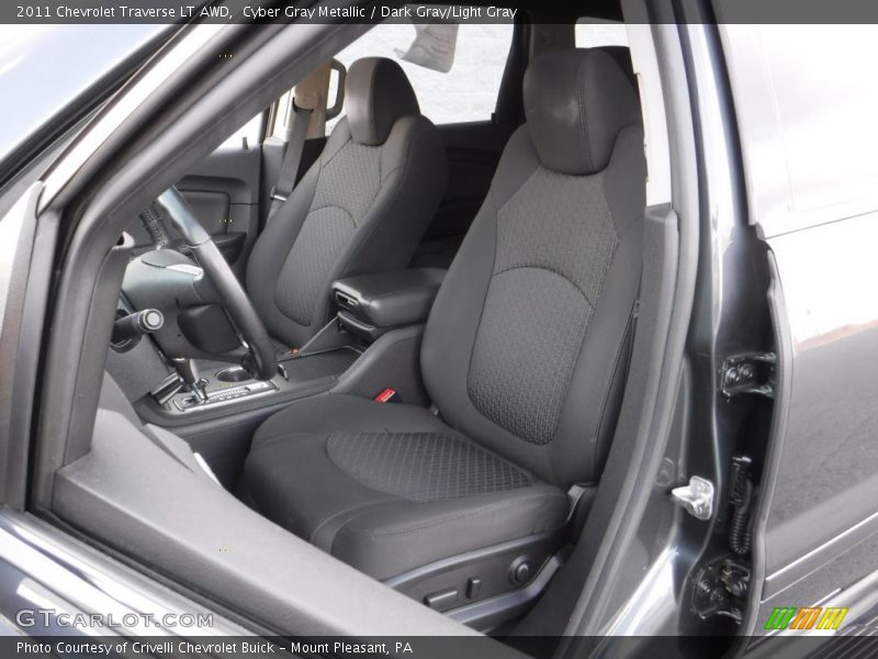 Cyber Gray Metallic / Dark Gray/Light Gray 2011 Chevrolet Traverse LT AWD