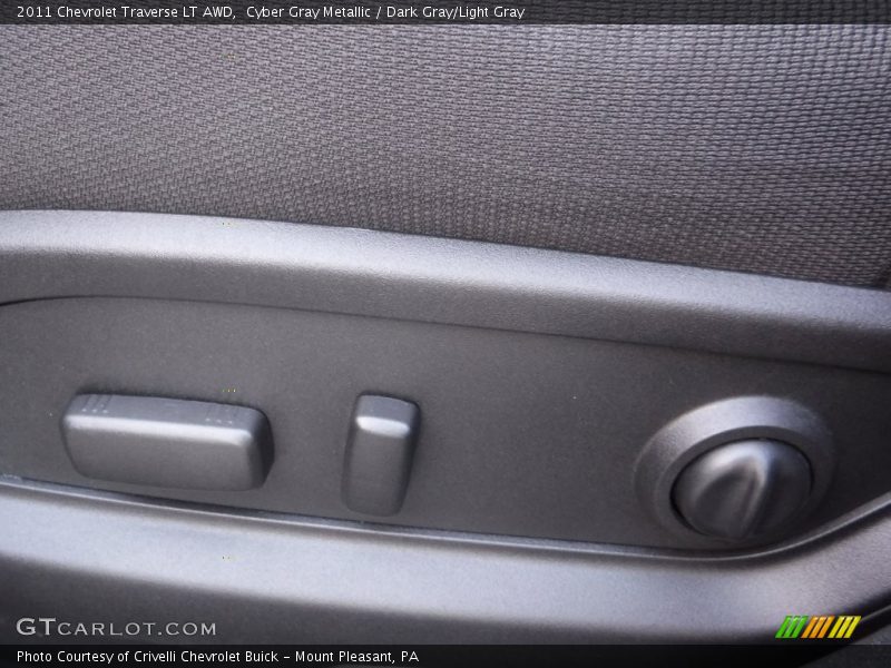 Cyber Gray Metallic / Dark Gray/Light Gray 2011 Chevrolet Traverse LT AWD