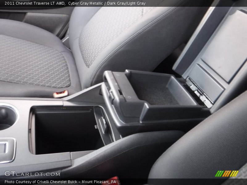 Cyber Gray Metallic / Dark Gray/Light Gray 2011 Chevrolet Traverse LT AWD