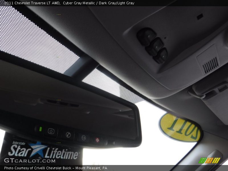 Cyber Gray Metallic / Dark Gray/Light Gray 2011 Chevrolet Traverse LT AWD