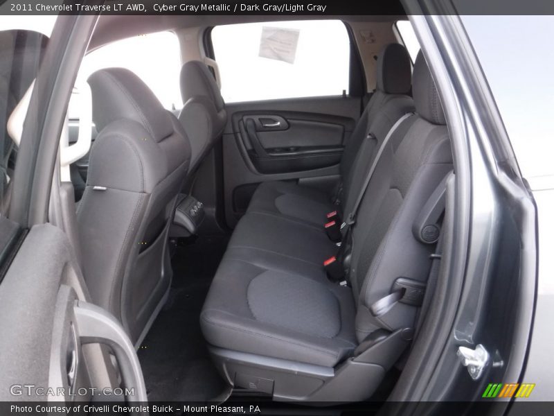 Cyber Gray Metallic / Dark Gray/Light Gray 2011 Chevrolet Traverse LT AWD