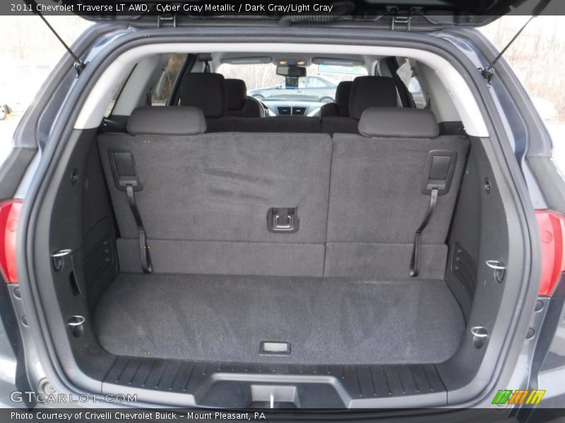 Cyber Gray Metallic / Dark Gray/Light Gray 2011 Chevrolet Traverse LT AWD