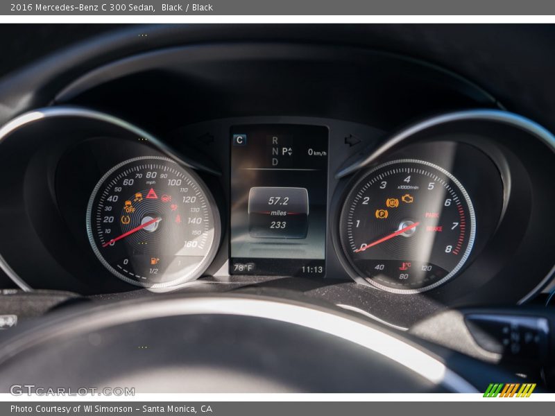 Black / Black 2016 Mercedes-Benz C 300 Sedan