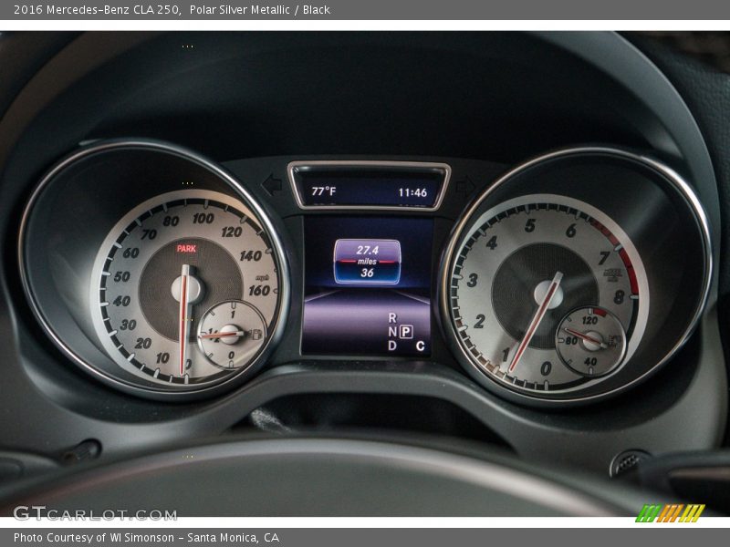 Polar Silver Metallic / Black 2016 Mercedes-Benz CLA 250